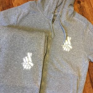 Grey and white upper-class TTP Jogging suit